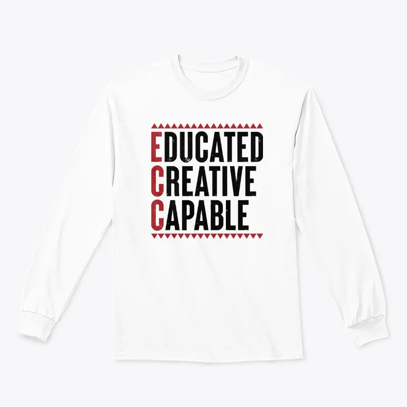 Educated Creative Capable dark lettering