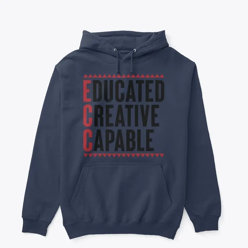 Educated Creative Capable dark lettering