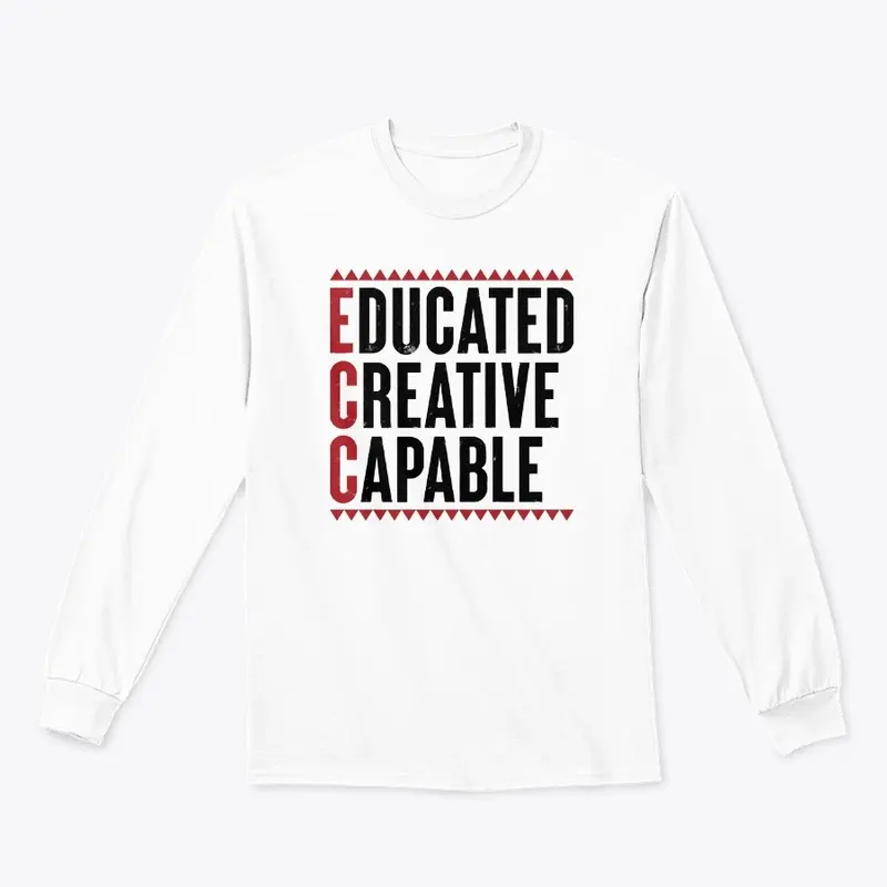 Educated Creative Capable dark lettering