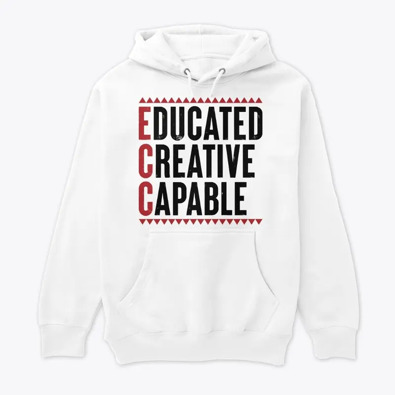 Educated Creative Capable dark lettering